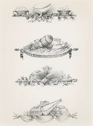 Vignette da un libro di cucina di Antoine Carême